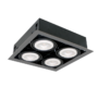 LED ACCENT UGRADBENA SVJETILJKA QUAD410 10W 4XE27 4000K TAMNO SIVA
