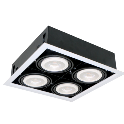 LED ACCENT UGRADBENA SVJETILJKA QUAD412 12W 4XE27 2700K TAMNO SIVA