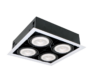 LED ACCENT UGRADBENA SVJETILJKA QUAD412 12W 4XE27 4000K TAMNO SIVA