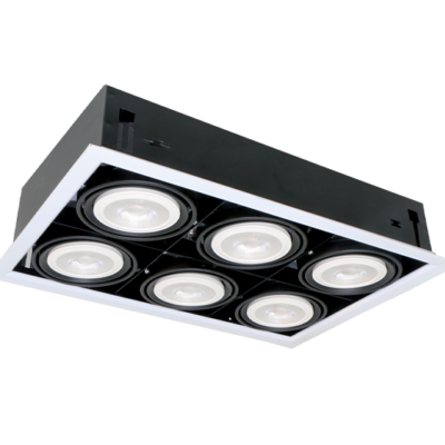 LED ACCENT UGRADBENa SVJETILJKA QUAD612 12W 6XE27 4000K TAMNO SIVA