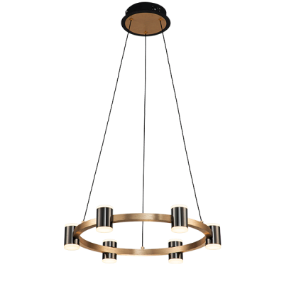 AXEL LED LUSTER 48W 3000K CRNA/ZLATNA