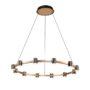 AXEL LED LUSTER 96W 3000K CRNA/ZLATNA