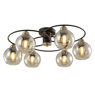 JAY LUSTER 6XE27 CRNA/BRONCA