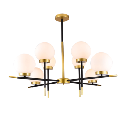 JULIET LUSTER 8XE27 CRNA/MJED
