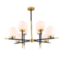 JULIET LUSTER 8XE27 CRNA/MJED