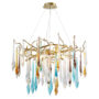 KAROL LUSTER 8XG9 MJED/MULTICOLOUR KRISTALI