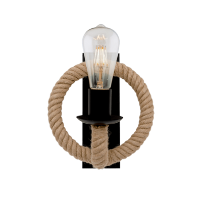 ROPE ZIDNA SVJETILJKA 1XE27 CRNA