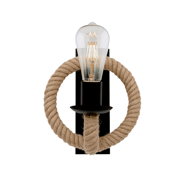 ROPE ZIDNA SVJETILJKA 1XE27 CRNA