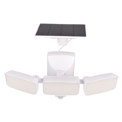 TRIPLE SOLAR FLOODLIGHT 15W IP54 WITH SENSOR, BLAC