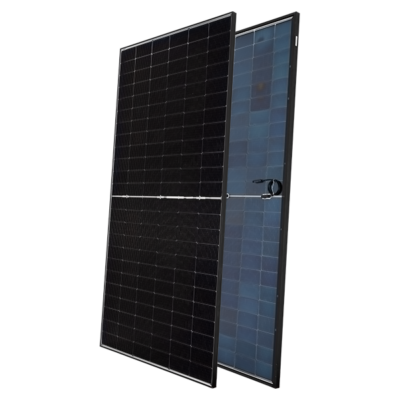 BIFACIAL MONOCRYSTALLINE HALF-CUT SOLAR PANEL N-TYPE TOPCON 580W, BLACK 22,45% + 18% EFFICEIENCY