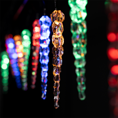 CHRISTMAS ICICLE LIGHT 10PCS RGB 2XАА IP44