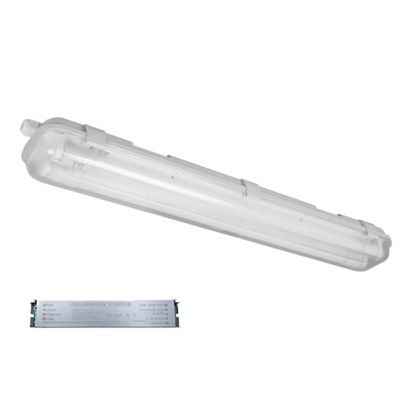 BELLA RASVJETNO TIJELO + LED CIJEVI (1500mm) 2X24W 4000K-4300K IP65 SA PANIK MODULOM