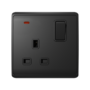 LONDON SINGLE SOCKET WITH 2P BUTTON SWITCH NEON AN