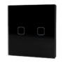WI-FI SMART TOUCH EU 2 GANG 1 WAY SWITCH BLACK