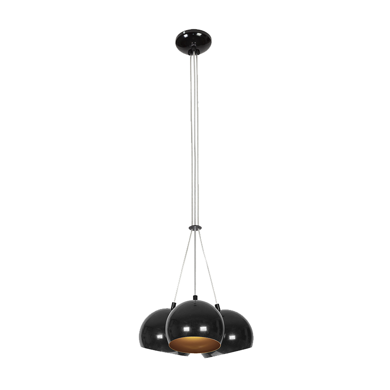 PEARL VISILICA 3XE27 CRN/ZLATO