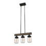 PIERA VISILICA 3XE27 CRNA MAT/DRVO