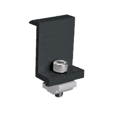 EL-EC END CLAMP FOR FRAMED PANEL 35MM BLACK