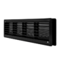EL02-129 DOOR GRILLE 115x430MM, BLACK