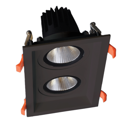 DVOSTRUKA LED POMIČNA USMJERENA SVJETILJKA 2X15W 230V 3000K CRNA