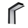 UNUTARNJI KUT ZA LED PROFILE S48 CRNI UGRADNI