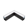 L-KUT ZA LED PROFILE S77 SERIJE CRNI NADGRADNI