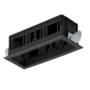 MODENA 3 MODULE RECESSED BOX WITH FRAME BLACK