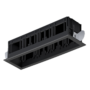 MODENA 4 MODULE RECESSED BOX WITH FRAME BLACK