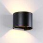 LED ZIDNA SVIJETILJKA OKRUGLA 2X5W 4000K IP54 CRNA