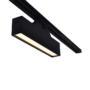 TRAČNI REFLEKTOR K30 2-LINIJE 12W 120&degCCT CRNI