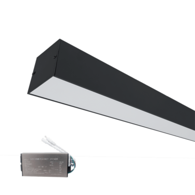 LED PROFIL NADGRADNI S77 24W 4000K 600MM CRNI SA PANIK MODULOM