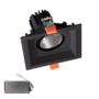KVADRATNA LED USMJERENA SVJETILJKA 30W 230V 3000K CRNA+PANIK MODUL