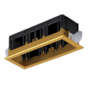 MODENA 3 MODULE RECESSED BOX WITH FRAME BRASS