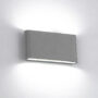 LED ZIDNA SVIJETILJKA ZAOBLJENA 2X6W 4000K IP65 SIVA