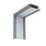 UNUTARNJI KUT ZA LED PROFILE S48 SIVI UGRADNI