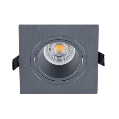 LED PLASTIČNA KVADRATNA SPOTLAMPA PAR 16 COB 7W 4000-4300K GRAFIT