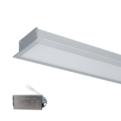LED PROFIL UGRADNI S48 24W 4000K 1200MM SIVI SA PANIK MODULOM