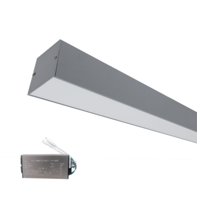 LED PROFIL NADGRADNI S77 48W 4000K 1200MM SIVI SA PANIK MODULOM