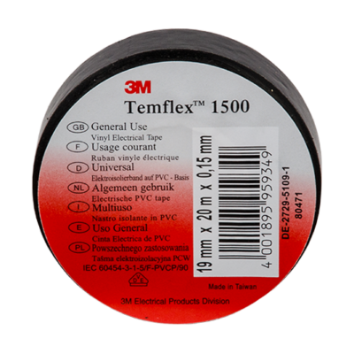 TEMFLEX 1500 ELEKTROIZOLACIJSKA TRAKA 20M/19MM CRNA