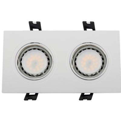 LED PLASTIČNA TROKUT  SPOTLAMPA PAR 16 2X5.5W 2700-3000K S BIJELA