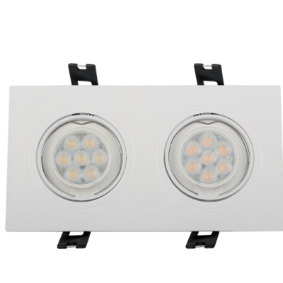 LED PLASTIČNA TROKUT  SPOTLAMPA VISOKE SNAGE 2X6W 4000-4300K S BIJELA