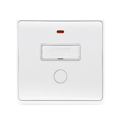 LONDON OUTLET WITH FUSE AND LED INDICATOR WHITE