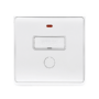 LONDON OUTLET WITH FUSE AND LED INDICATOR WHITE