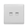 LONDON DOUBLE COMPUTER RJ45 SOCKET WHITE