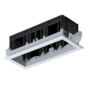 MODENA 3 MODULE RECESSED BOX WITH FRAME WHITE