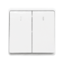 LONDON TWO BUTTONS ONE WAY SWITCH WHITE