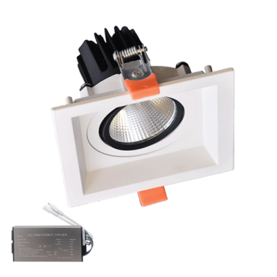 KVADRATNA LED USMJERENA SVJETILJKA 30W 230V 3000K BIJELA+PANIK MODUL