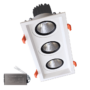 TROSTRUKA USMJERENA LED SVJETILJKA 3X15W 230V 4000K BIJELA+PANIK MODUL