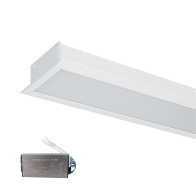 LED PROFIL UGRADNI S48 12W 4000K 600MM BIJELI SA PANIK MODULOM