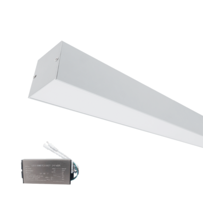 LED PROFIL NADGRADNI S77 48W 4000K 1200MM BIJELI SA PANIK MODULOM