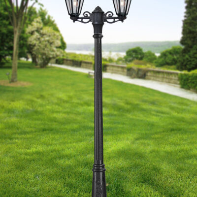 GIGI BISSO/SABA 3L CRNA PROZIRNA E27 TROSTRUKI FERAL NA STUPU h=210cm